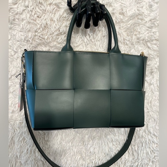 💚💚NWOT-Valentina Fiore,Made in Italy, GORGEOUS Genuine leather Green tote💚💚 - Picture 10 of 12